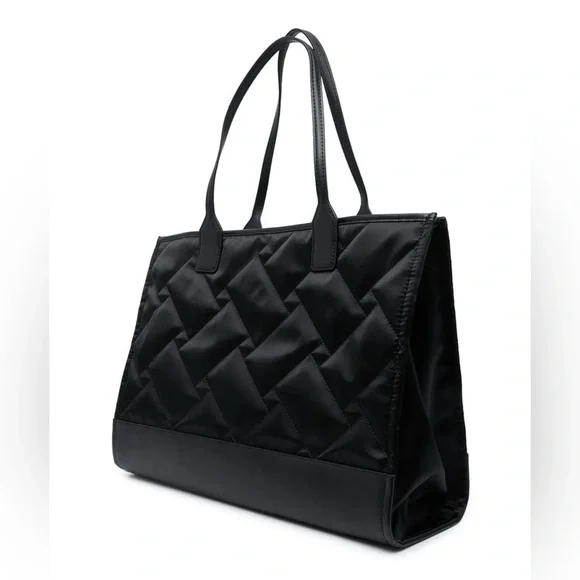 KURT GEIGER LONDON Black Quilted Recycled Shopper Bag Brass Eagle NWT - Picture 4 of 14